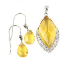 尚文珠宝925银镶黄水晶 点亮时尚丽人的超值魅力套组